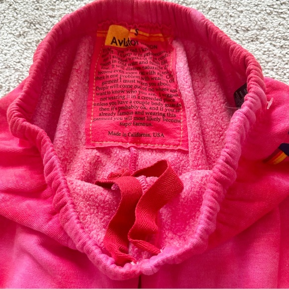 Aviator Nation Tie Dye Sweatpants Crystal Red Limited Edition Womens Sz S - Picture 4 of 6